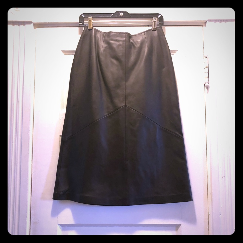 NEW! Black Leather Skirt